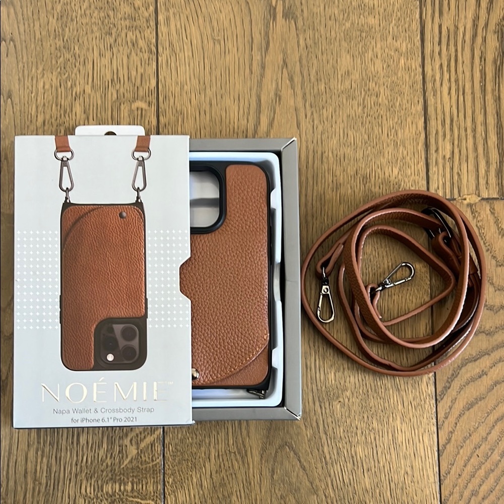 Brown Leather Phone Case with Strap